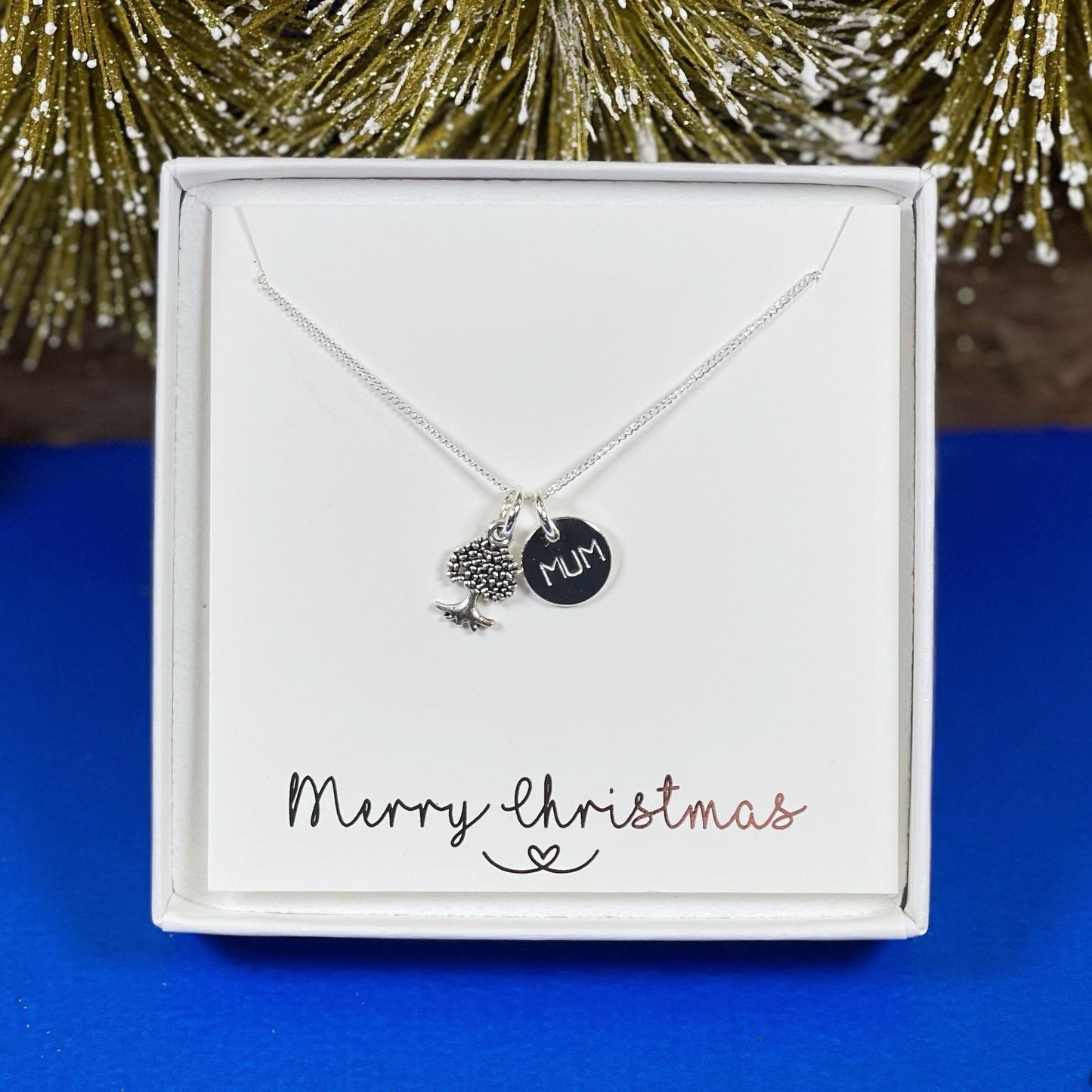 Personalised Tree of Life Name Necklace, Sterling Silver, Gift for Mum, Tree of Life Necklace, Christmas gift, Christmas gift for Mum,