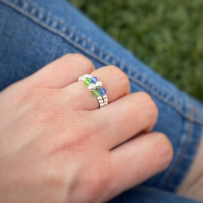 Sterling Silver Sapphire Birthstone Ring, September Birthday Gift, September Birthstone, September Birthday gift for her