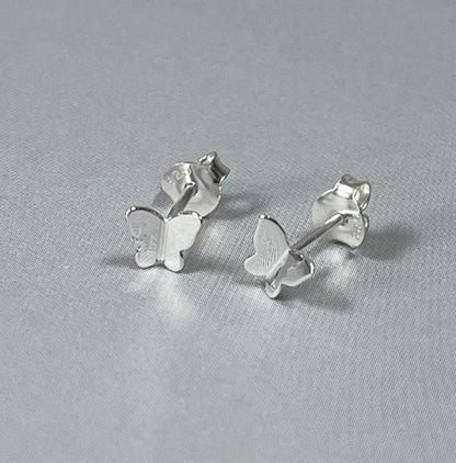 Dainty Tiny Butterfly stud earrings, Sterling Silver, Gold, Dainty Stud earrings, Tiny earrings, Butterfly stud earrings, kids
