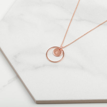 Minimalist Circle Necklace, Custom name necklace, Dainty personalized necklace, Gift for her, Baby name necklace, Personalised gift,