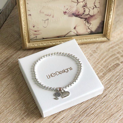 Tree of Life bracelet gift for her, Mother's day gift, Empowering Gift, Thinking of you gift, Personalised Tree of Life bracelet, silver