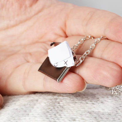 To all the boys I've loved before, Envelope locket necklace, Personalized Love Letter, Locket necklace, Secret message jewellery, Silver,