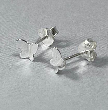 Dainty Tiny Butterfly stud earrings, Sterling Silver, Gold, Dainty Stud earrings, Tiny earrings, Butterfly stud earrings, kids
