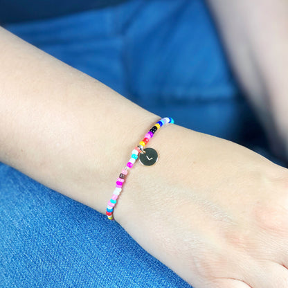 Handmade beaded bracelet, Y2K Bracelet, Colourful custom beaded bracelet, Personalised beaded bracelet, Gift for friend, birthday gift