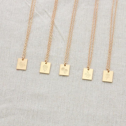 October birthday gift, October birth flower necklace, October birthstone necklace, birth flower necklace, birthday gift for her, birthstone