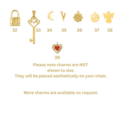 Fruit charm Necklace gold, Gold Charm Necklace, Customizable Charm Necklace, Vintage Style Chunky Necklace, Multi Charm Necklace, blackberry