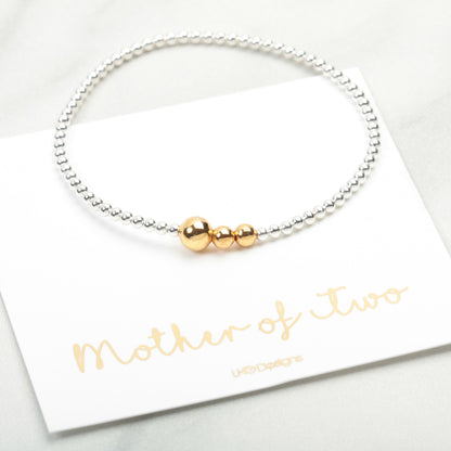 Birthday gift for mum, Mothers day gift, Mothers Day jewellery, Mother and child bracelet, Mother day gift from daughter, silver bracelet