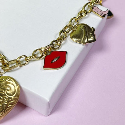 Eras Tour charm necklace, Taylor Swift fan gift, Gift for Swiftie, Charm necklace Eras tour, Stainless steel, gold, Swiftie jewellery,