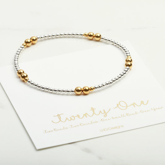 21st Birthday Bracelet in silver