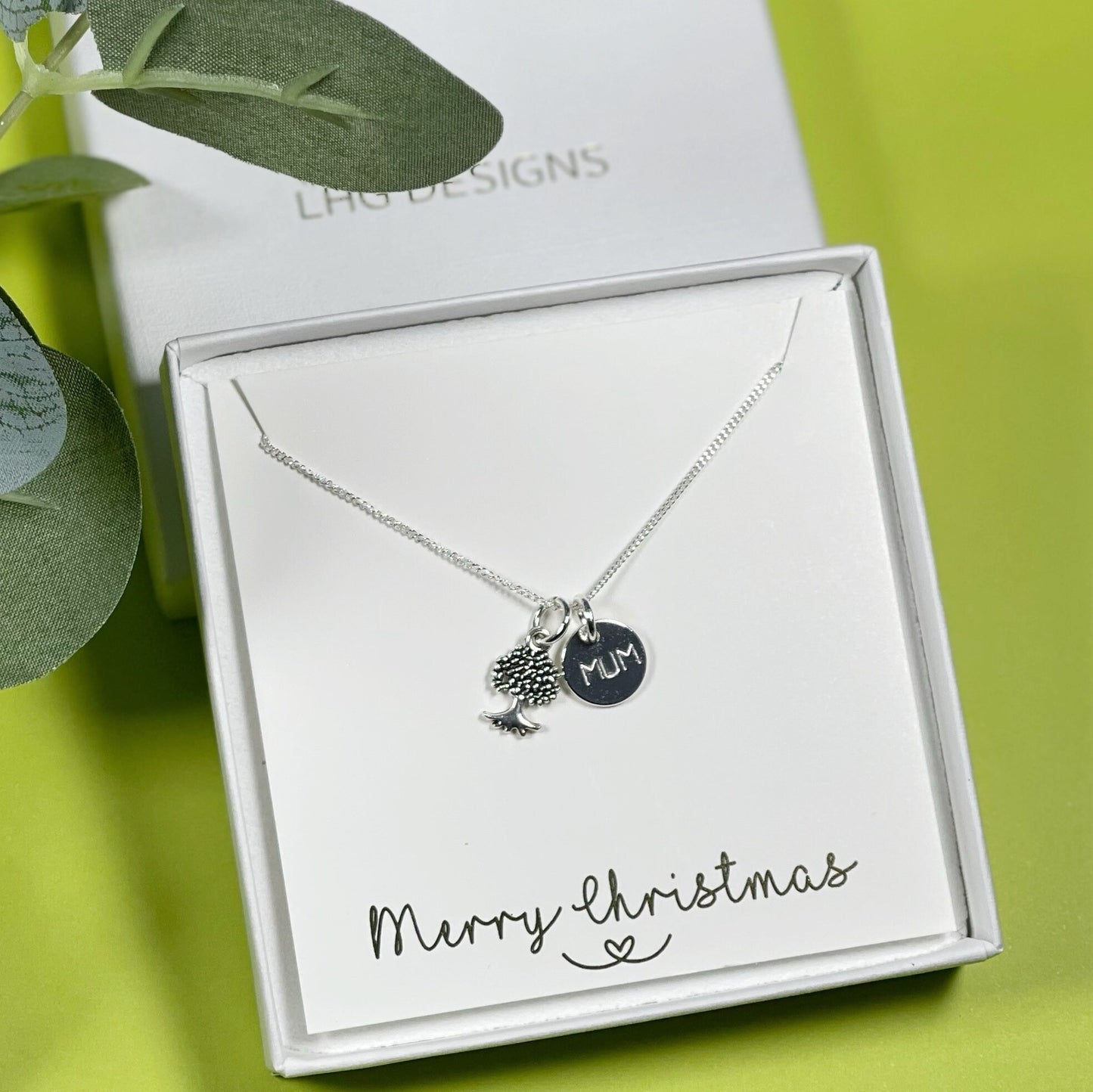 Personalised Tree  of Life Name Necklace, Sterling Silver, Gift for Mum, Tree of Life Necklace, Christmas gift, Christmas gift for Mum,