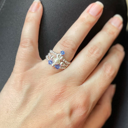 Sterling Silver Sapphire Birthstone Ring, September Birthday Gift, September Birthstone, September Birthday gift for her