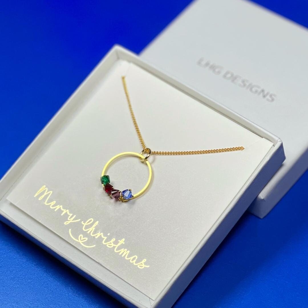 Christmas gift for women, Personalised Family Birthstone Necklace, Birthstone Gift, Dainty Necklace, Gift For Her, Birthday Gift, Christmas