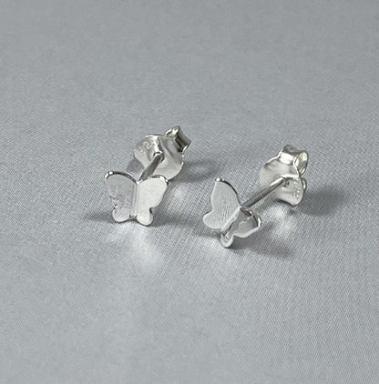 Tiny Dainty Butterfly stud earrings, Sterling Silver, Gold, Dainty Stud earrings, Tiny earrings, Butterfly stud earrings, kids