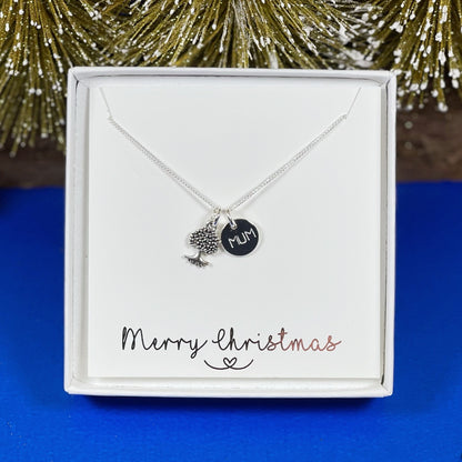 Personalised Tree  of Life Name Necklace, Sterling Silver, Gift for Mum, Tree of Life Necklace, Christmas gift, Christmas gift for Mum,