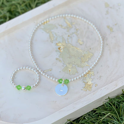 Personalised Prom Jewellery Bracelet with dress colour accents