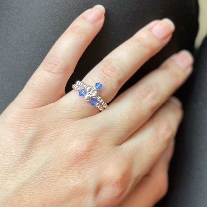 Sterling Silver Sapphire Birthstone Ring, September Birthday Gift, September Birthstone, September Birthday gift for her