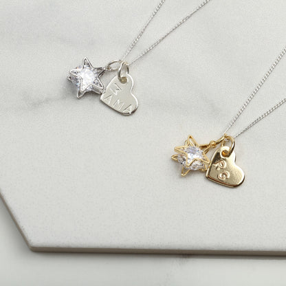 Personalised Couples Necklace - Valentine's Day Gift for Her Gift for Him Valentines Gift for Boyfriend Girlfriend Wife Husband