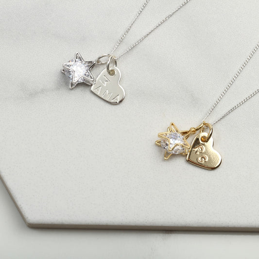 Personalised Couples Necklace - Valentine's Day Gift for Her Gift for Him Valentines Gift for Boyfriend Girlfriend Wife Husband