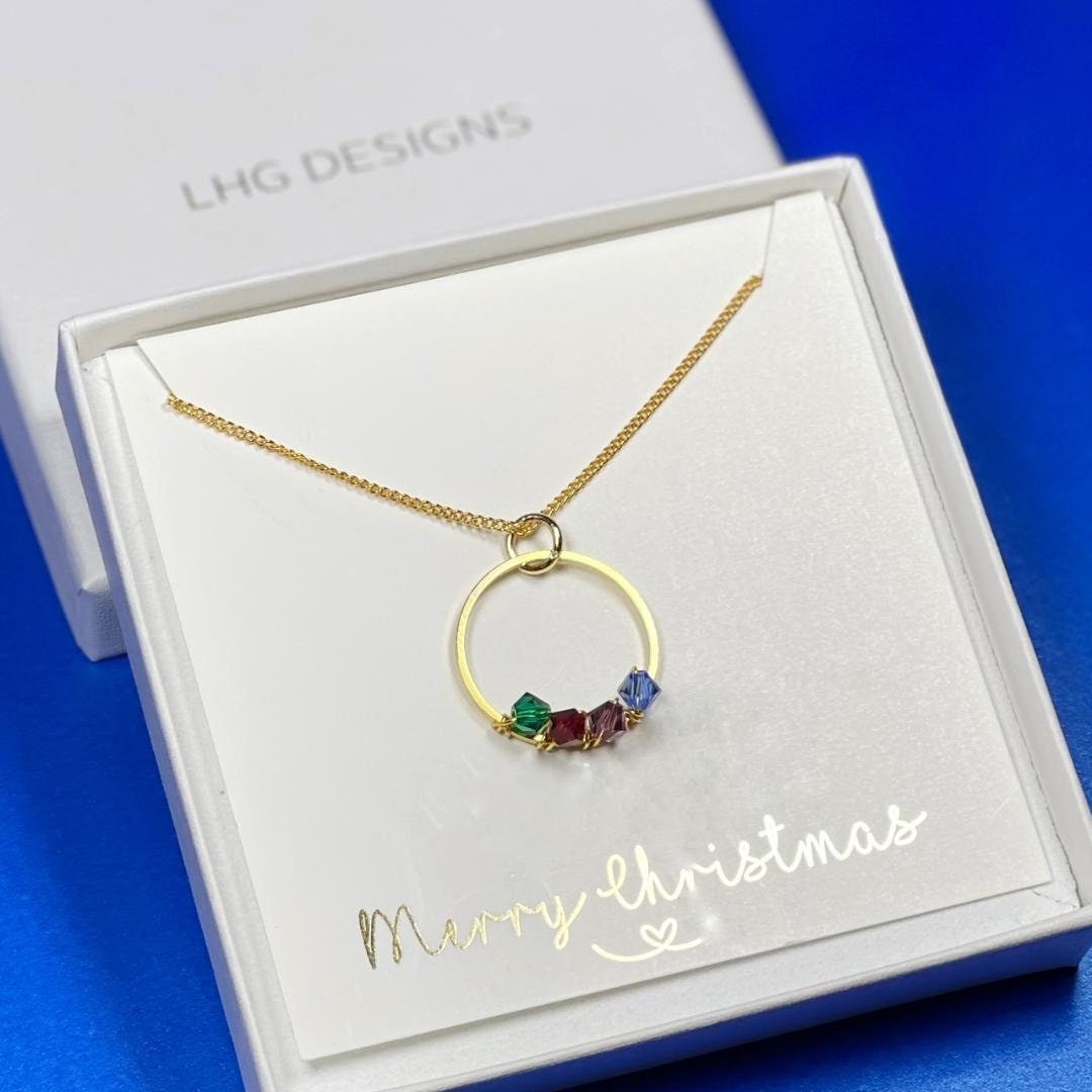 Christmas gift for women, Personalised Family Birthstone Necklace, Birthstone Gift, Dainty Necklace, Gift For Her, Birthday Gift, Christmas