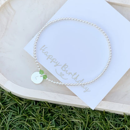 Personalised Prom Jewellery Bracelet with dress colour accents