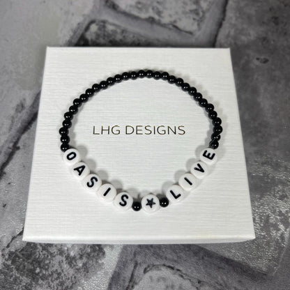Oasis Live 2025 concert bracelet gift, Oasis Merch, concert bracelets, Oasis concert bracelet, concert ticket gift, rock band tickets