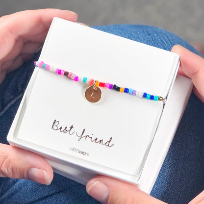 Handmade beaded bracelet, Y2K Bracelet, Colourful custom beaded bracelet, Personalised beaded bracelet, Gift for friend, birthday gift