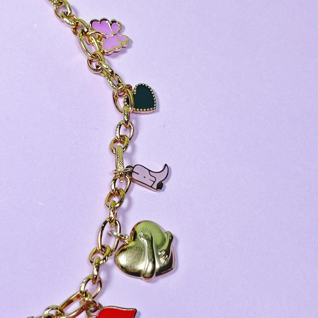 Eras Tour charm necklace, Taylor Swift fan gift, Gift for Swiftie, Charm necklace Eras tour, Stainless steel, gold, Swiftie jewellery,