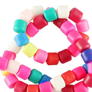 925 Sterling Silver Necklace, Colorful beaded necklace, Bright Multicoloured Necklace, Dainty Necklace, Gift for her,