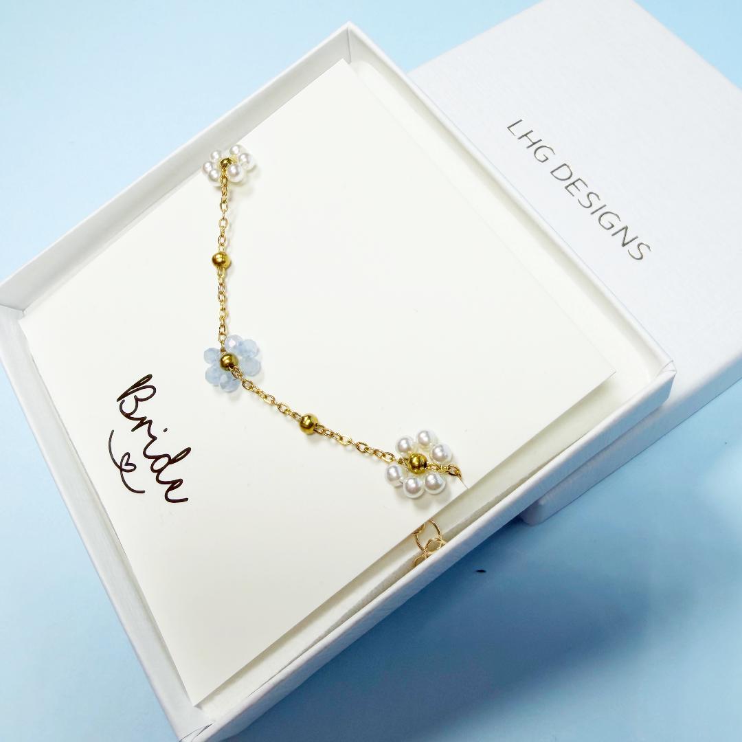 Something Blue Bridesmaid bracelet, Best friend Bracelet Gifts, something blue bridal shower, Bridesmaid jewellery proposal, flower girl gifts