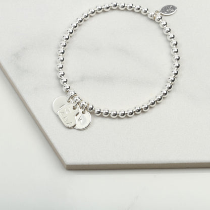 First Mother's Day Gift, Nana Gran Mothers Day bracelet, Personalised Bracelet gift, Personalised Jewellery, Mama and Child initial bracelet