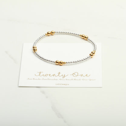 21st Birthday Bracelet in silver