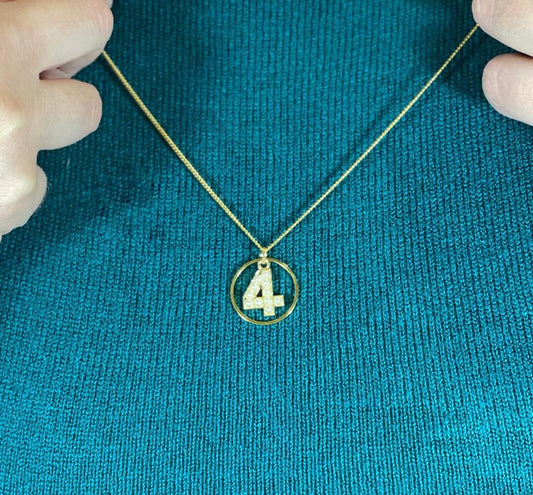 Pearl number necklace, 40th birthday gift for her, Pearl letter necklace, Pearl pendant, 40th birthday gift for women, Gold Pearl necklace
