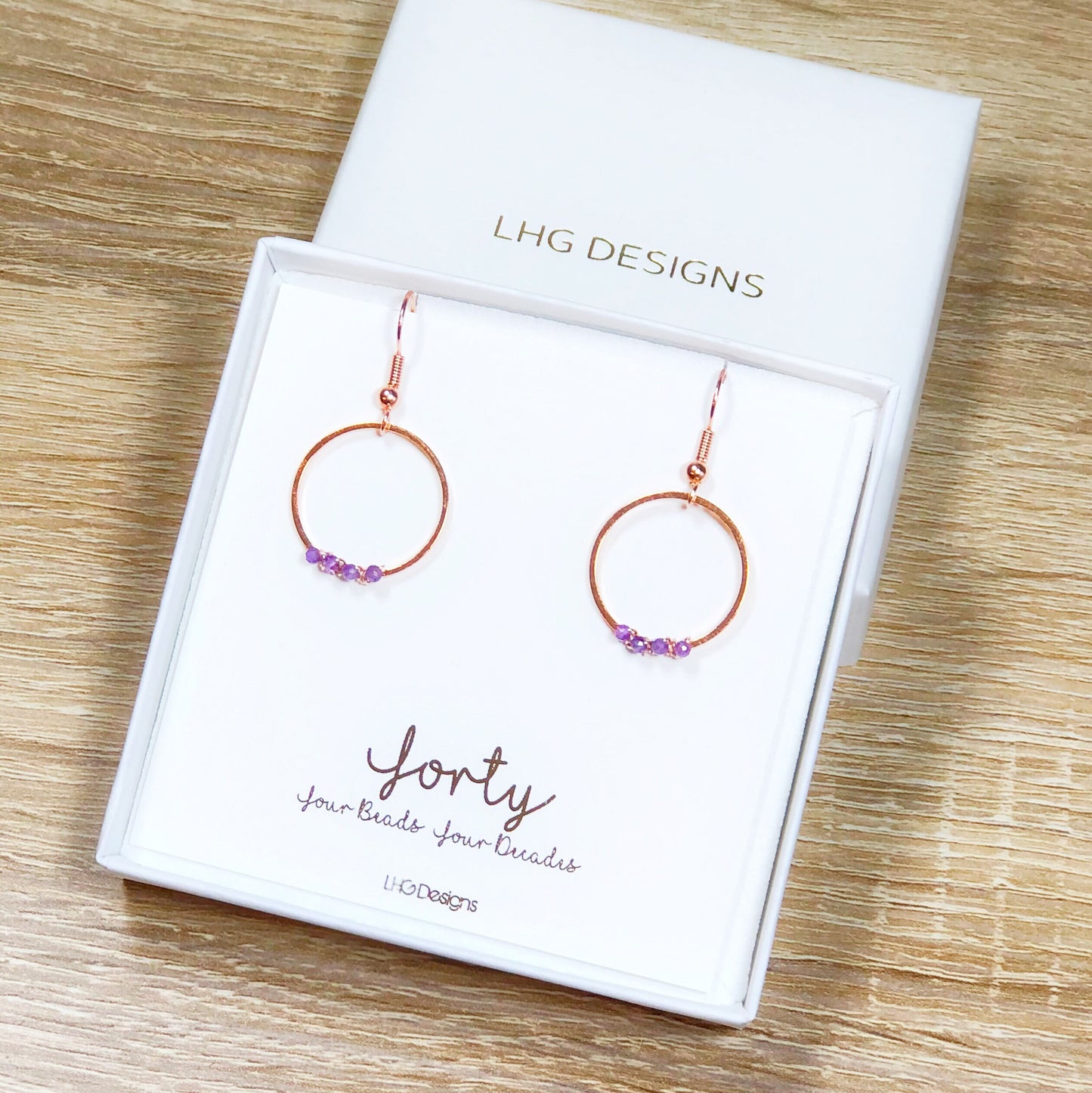 February Birthday gift, February birthstone earrings, Raw crystal earrings, 40th birthday gifts for women, Minimalist earrings, hoop