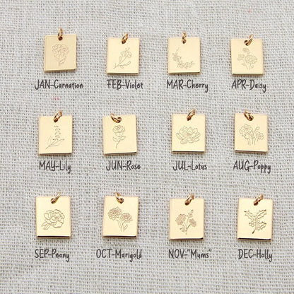 October birthday gift, October birth flower necklace, October birthstone necklace, birth flower necklace, birthday gift for her, birthstone