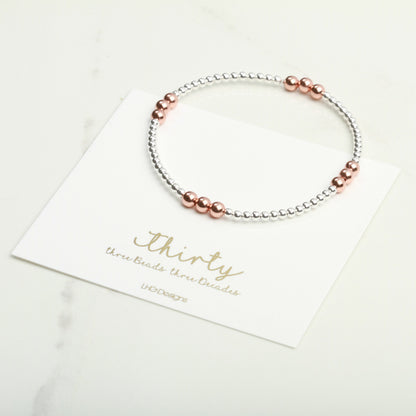 30th Birthday Bracelet, 30th Birthday Gift For Her, 30th Birthday Ideas, 30th Birthday Gift For Daughter, 30th Birthday, Sterling Silver