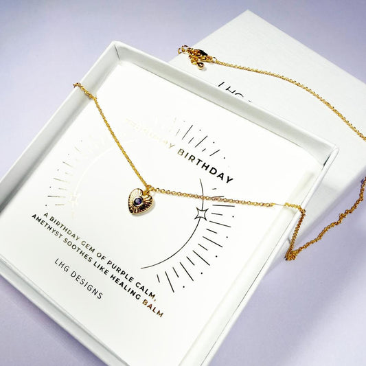 February Birthstone Necklace Birthday gift