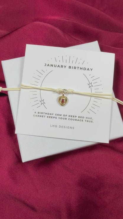 Birthstone Bracelet With Gift Card            RRP £19.99