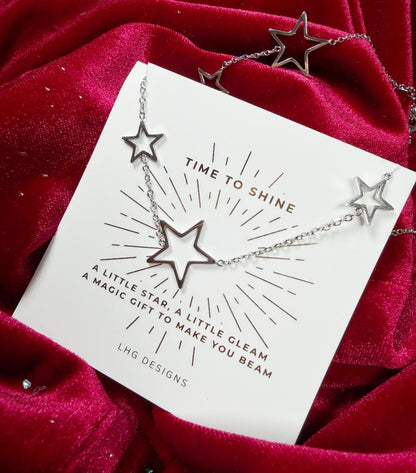 Time to Shine Multi Star necklace