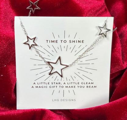 Time to Shine Multi Star necklace