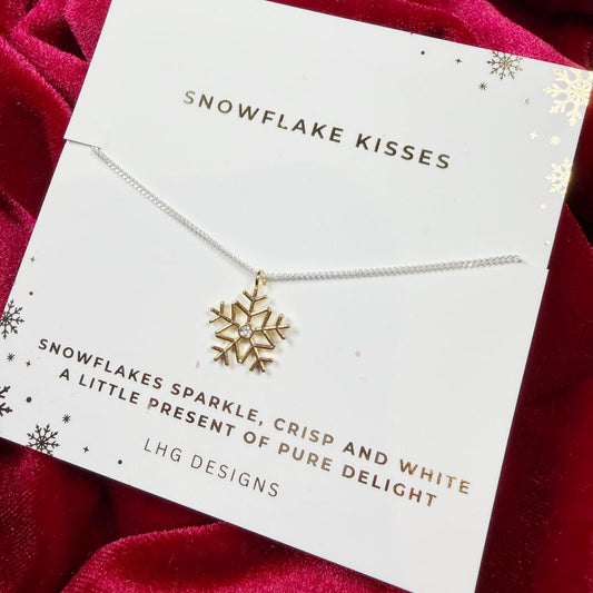 Snowflake Kisses Pendant Necklace