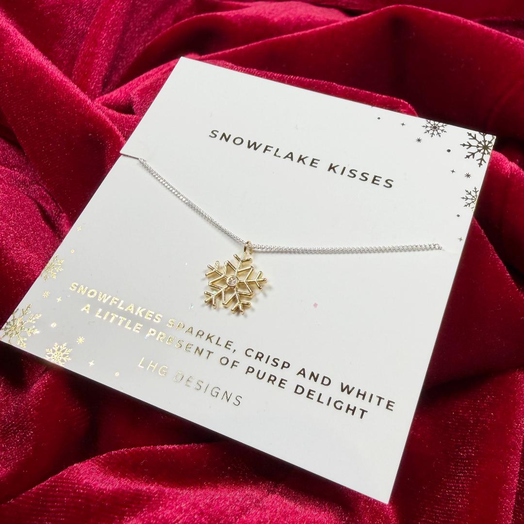 Snowflake Kisses Pendant Necklace