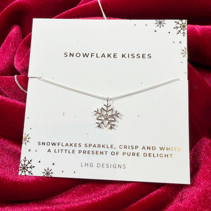 Snowflake Kisses Pendant Necklace