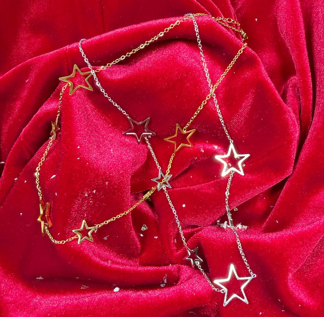 Time to Shine Multi Star necklace