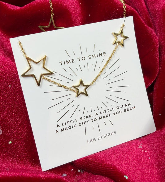 Time to Shine Multi Star necklace