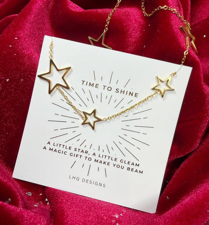Time to Shine Multi Star necklace